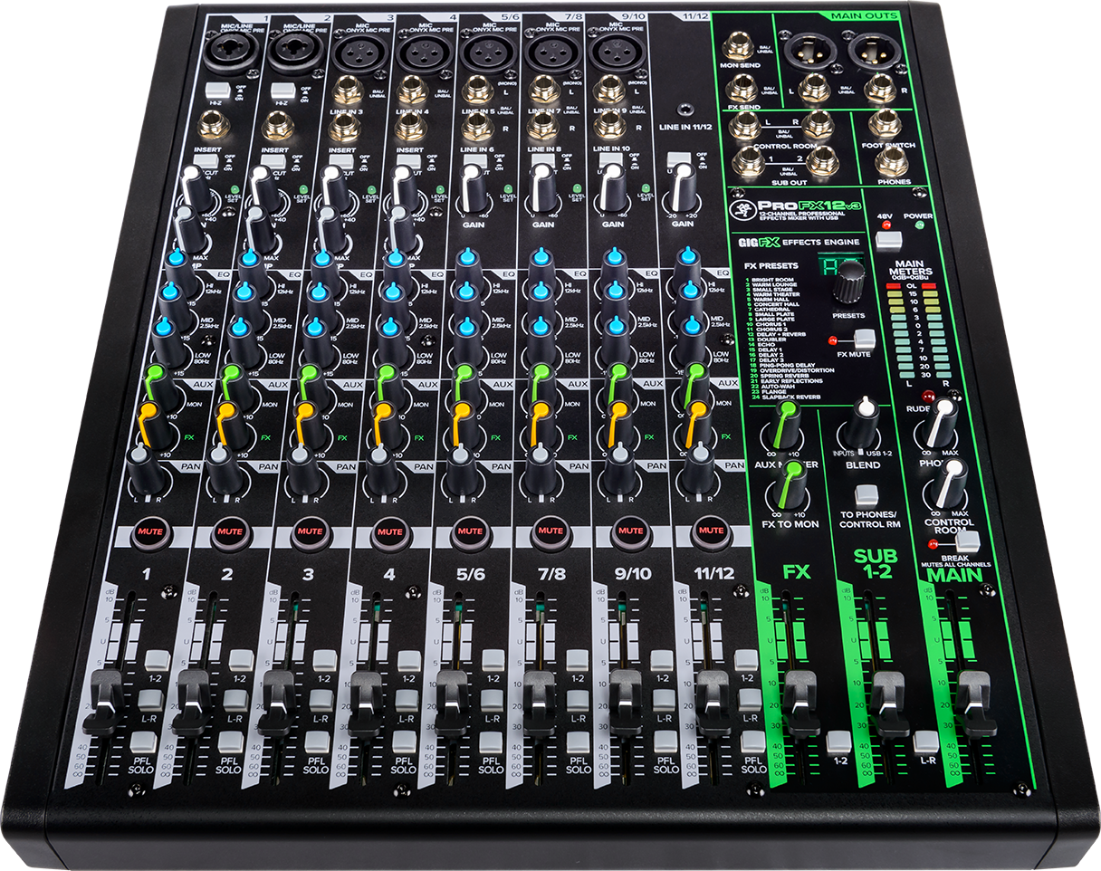 Mackie ProFX12v3 12-channel Mixer with USB and Effects